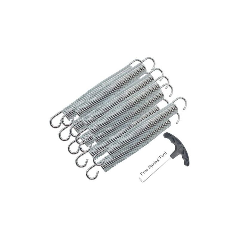 foto del prodotto snq pack de 10 ressorts de trampoline en m tal galvanis antirouille et durables 1 outil ressort longueur 12 cm