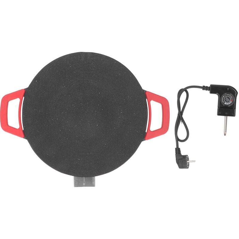 foto del prodotto snq padella rotonda per barbecue in stile coreano da 30 cm, antiaderente, multiuso, senza fumo, per casa, spina ue 220 v