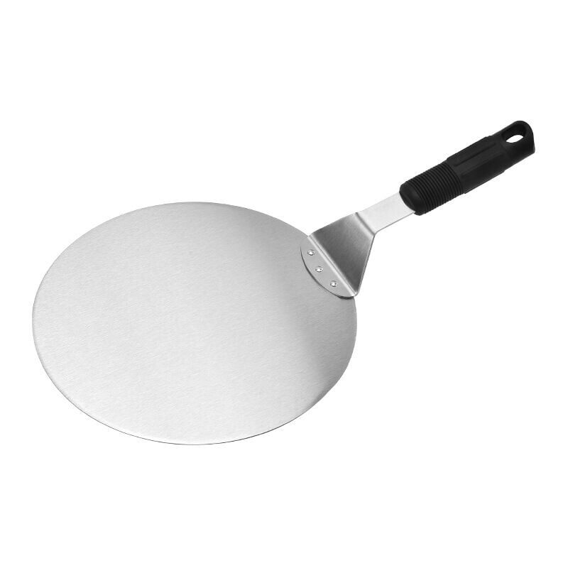 foto del prodotto snq pala per pizza rotonda in acciaio inox con manico antiscivolo ideale per torte, pizze, crostate