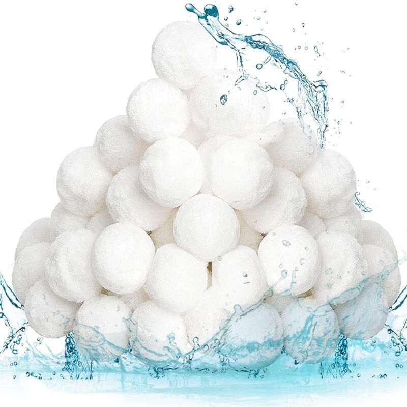 foto del prodotto snq palline filtranti riutilizzabili per piscina da 800 g, 30 50 mm, alternative alla sabbia filtrante per piscina, adatte per la filtrazione della