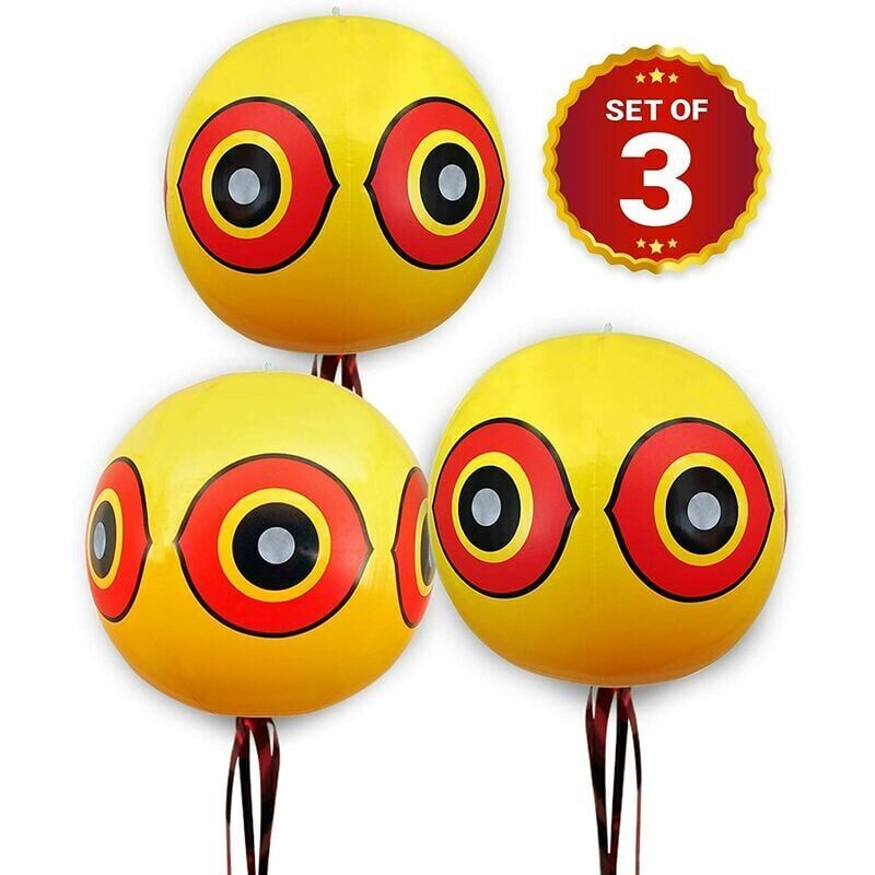 foto del prodotto snq palloncini repellenti per piccioni spaventapasseri tiene lontani piccioni, corvi e altro utilizzare con ultrasuoni punta rete 