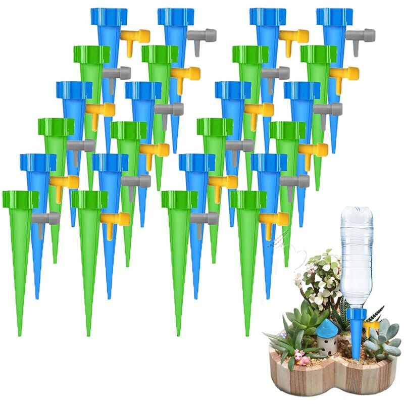 foto del prodotto snq paquet de 24 arroseurs r glables arrosage automatique pour un arrosage facile, adapt s aux plantes en pot, aux fleurs, aux jardins et aux