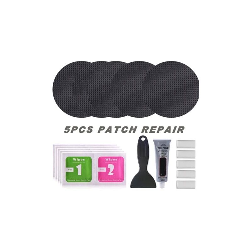 foto del prodotto snq paquet de 5 rubans de r paration de tente, kit de r paration de tapis de trampoline adh sif rond de 4 pouces, r paration de trous ou de