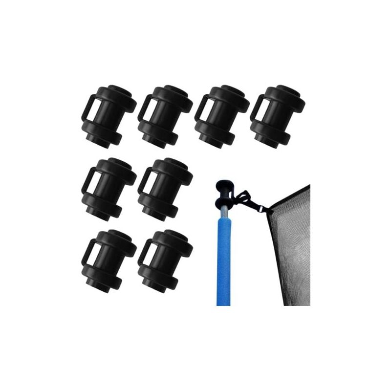 foto del prodotto snq paquet de 8 capuchons de poteaux de cl ture de trampoline, capuchons de protection de trampoline de 1 pouce, pi ces et accessoires de trampoline