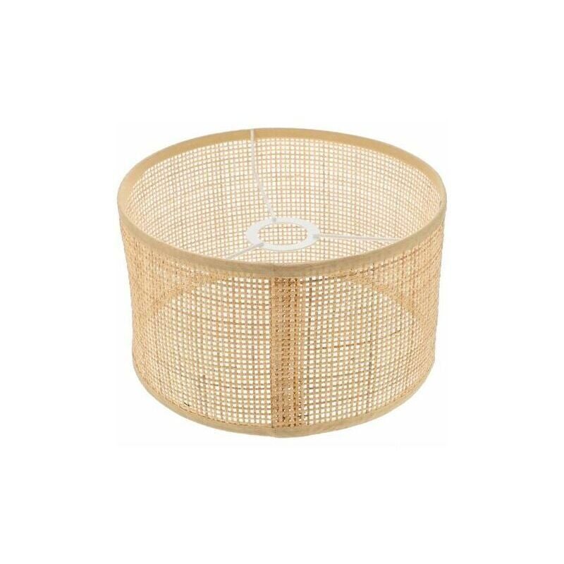 foto del prodotto snq paralume in vimini e rattan, paralume intrecciato, coprilampada per lampada da soffitto, con clip, paralume per lampada da tavolo, parete,