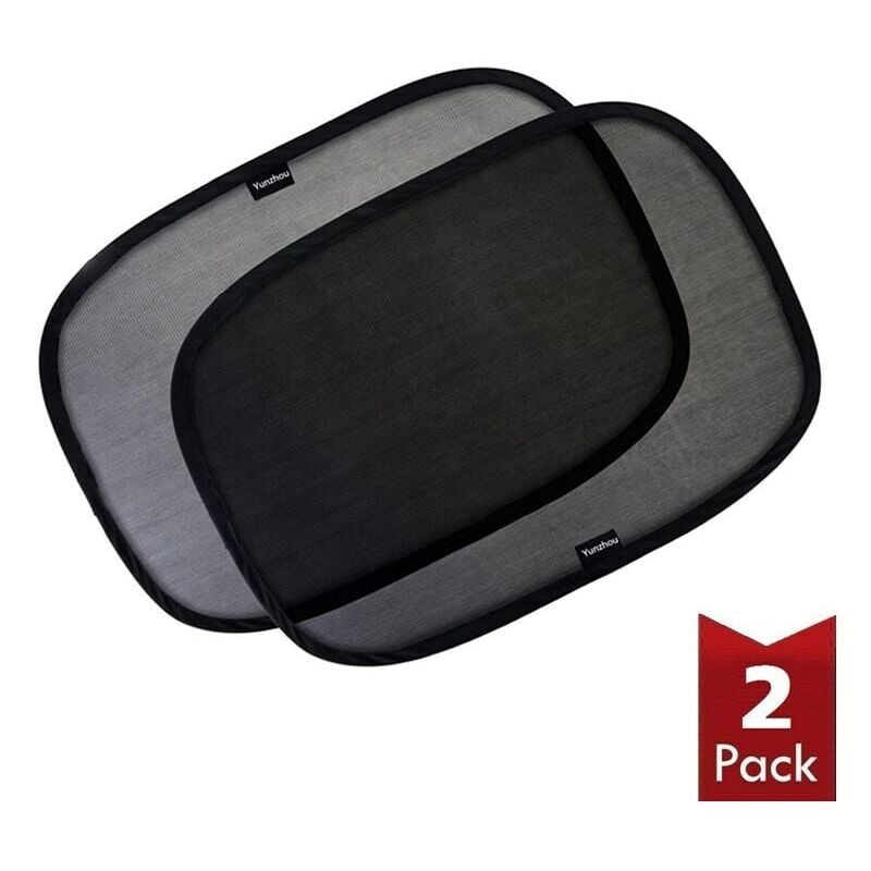 foto del prodotto snq parasole per auto per bambini, con protezione uv certificata confezione da 2 , rete protettiva solare autoadesiva, parasole per auto. 54 cm x