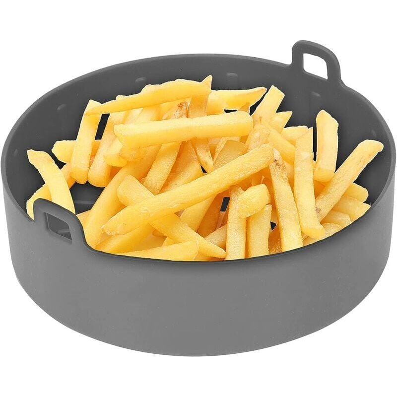 foto del prodotto snq pentola in silicone per friggitrice ad aria, cestello in silicone per accessori per friggitrice ad aria, cestello in silicone riutilizzabile