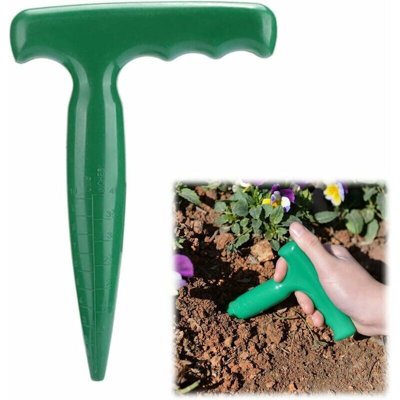 foto del prodotto snq perforatrice portatile per terreno, utensile per semina, perforatrice in plastica, fioriera in plastica, perforatrice da giardino per
