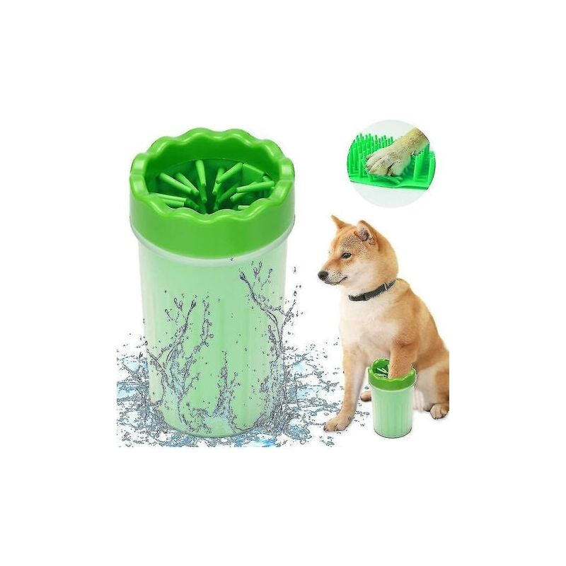 foto del prodotto snq pet paw cleaner, pulitore per zampe portatile per cani, tazza per lavaggio piedi cani, pulizia cani, massaggio cani e gatti