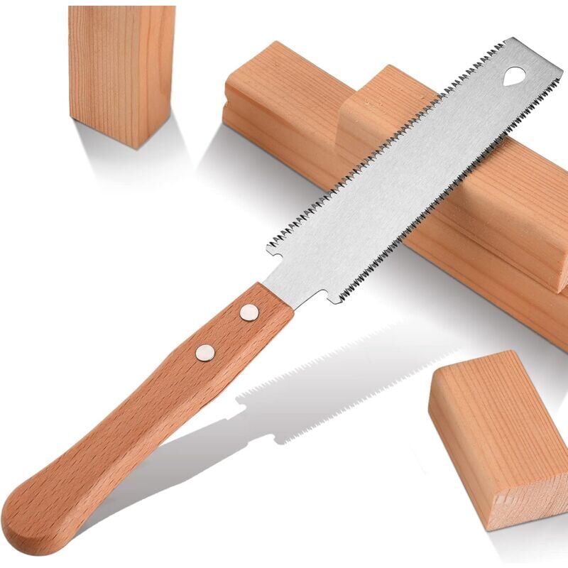 foto del prodotto snq petite scie main pour le travail du bois, lame flexible de 6 pouces, scie tirer double tranchant pour l artisanat, les loisirs, le
