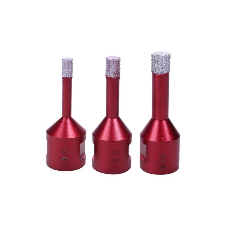 foto del prodotto snq pezzi 6 mm 8 mm 10 mm punte da trapano diamantate brasate sotto vuoto punte con filettatura m14 per foratura a secco di piastrelle in