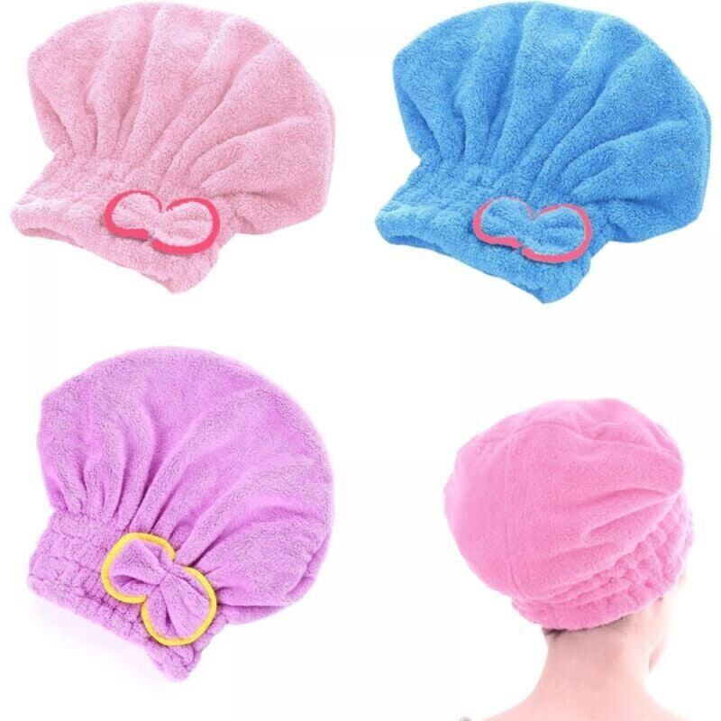 foto del prodotto snq pezzi asciugamano per capelli ad asciugatura rapida, turbante in microfibra super assorbente per le donne
