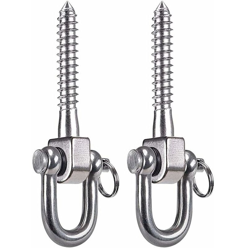 foto del prodotto snq pezzi gancio per altalena a 180 in acciaio inossidabile sus304, capacit 800 kg, gancio per altalena per parco giochi, amaca per yoga, corda,