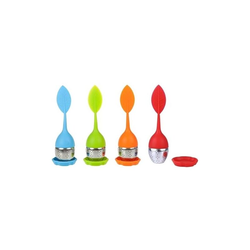 foto del prodotto snq pezzi infusore per t , infusore per foglie di t , diffusore con filtro, colino per t a forma di foglia di t , infusore per t in silicone,