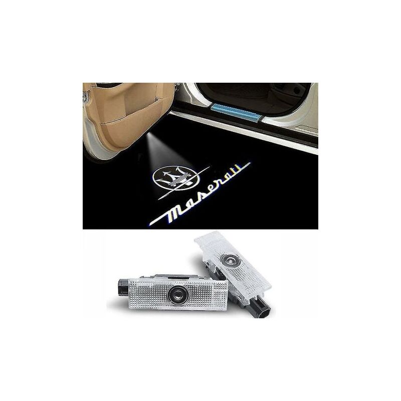 foto del prodotto snq pezzi luci di benvenuto per maserati ghibli levante quattroporte proiettore laser luci a led luci porta logo lampada da terra stile h