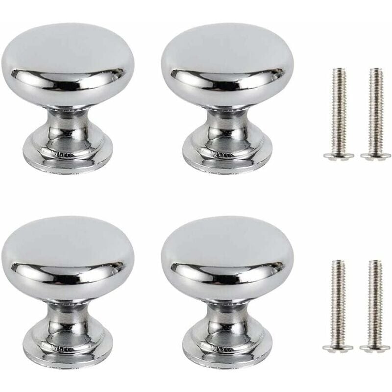 foto del prodotto snq pezzi maniglia per porta e cassetto argento, pomello per mobili da 30 mm, pomelli per cassetti rotondi, pomelli per porte, maniglie per mobili