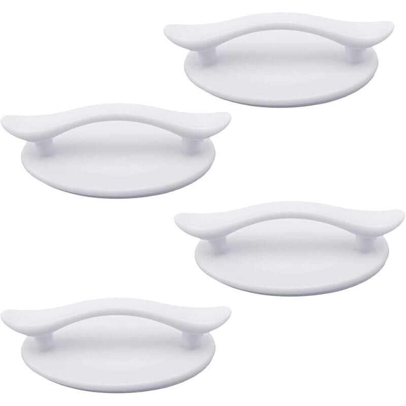 foto del prodotto snq pezzi maniglie per porte autoadesive in plastica bianca per porte e finestre armadi cassetti armadietti 8,3 x 4,9 cm 
