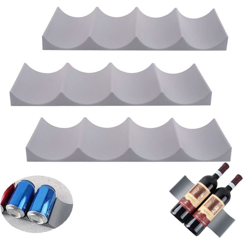 foto del prodotto snq pezzi portabottiglie in plastica per vino in stile europeo, portabottiglie antiscivolo per lattine di birra, portabottiglie impilabile per