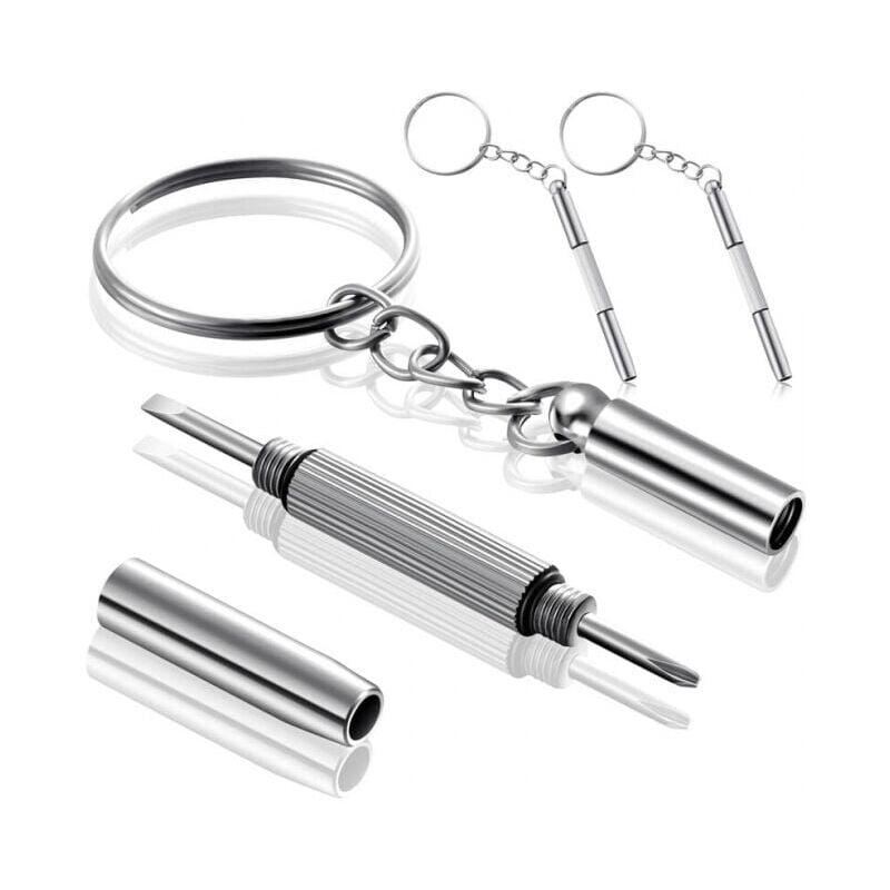 foto del prodotto snq pezzi portachiavi cacciavite per occhiali cacciavite portatile 3 in 1 chiave inglese cacciavite per occhiali kit di riparazione per occhiali