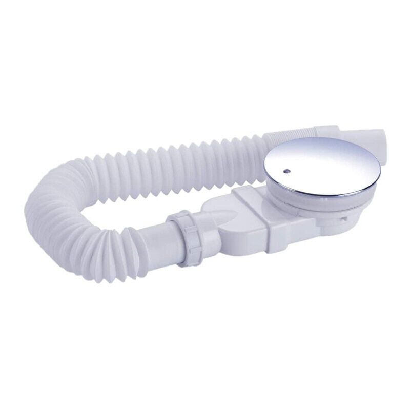 foto del prodotto snq piatto doccia da 90 mm, extra piatto, canaletta doccia, piletta con sistema antiodore, filtro per capelli, flessibile, copertura cromata,