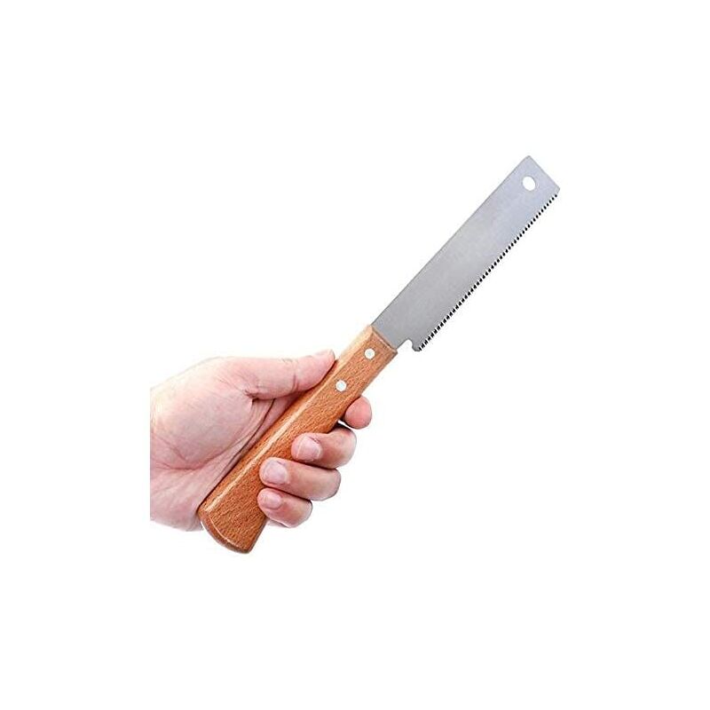 foto del prodotto snq piccola sega a mano, sega per legno da 12 pollici, sega a trazione precisa per uso domestico con manico in legno, strumento di rifinitura a