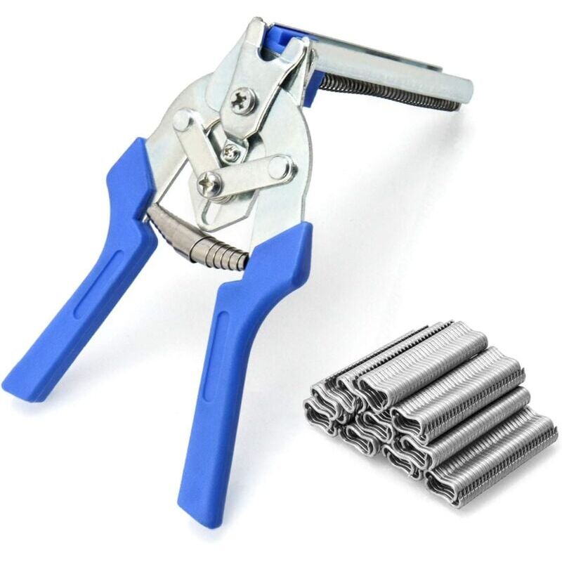 foto del prodotto snq pinces anneaux de porc, pince pour grillage avec 600 pinces clous, outils manuels pour cl tures pour r paration ou installation de cages 