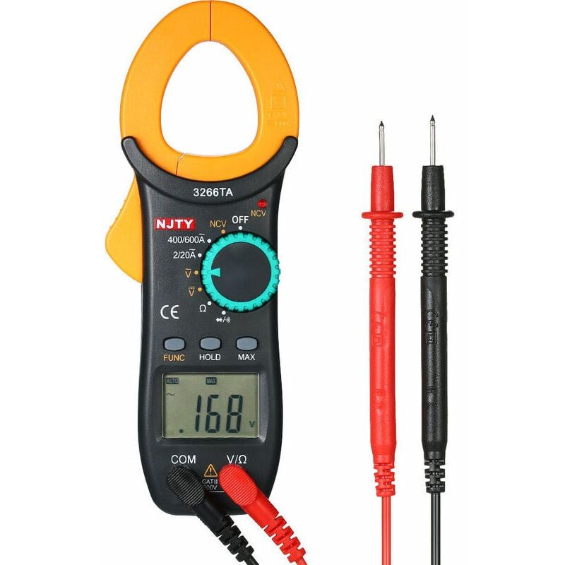 foto del prodotto snq pinza amperometrica digitale, gamma automatica, 2000 conteggi, capacit di continuit udibile, multimetro, tester a penna, pinza amperometrica