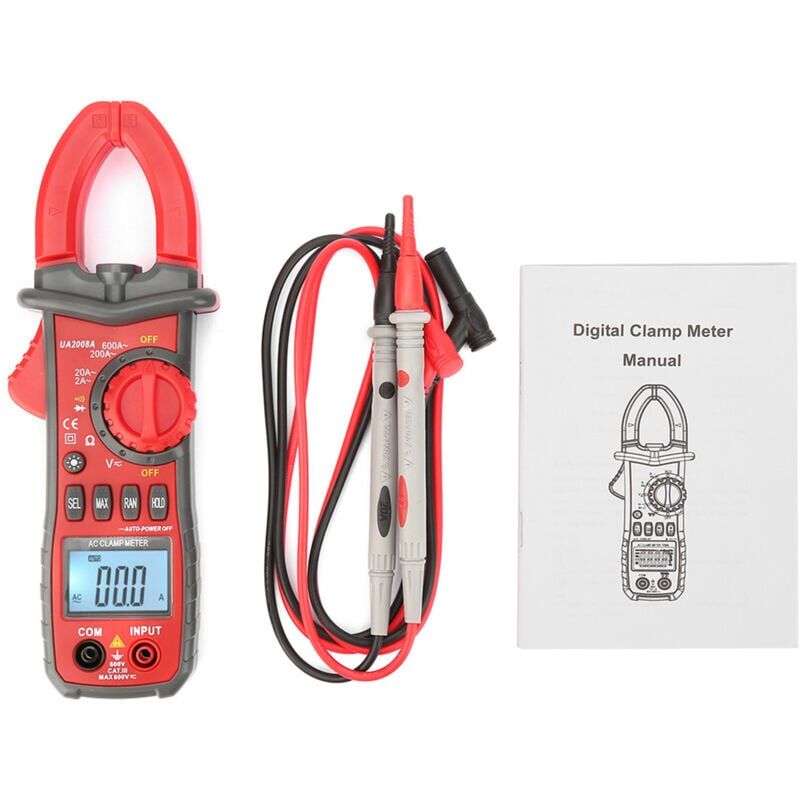 foto del prodotto snq pinza amperometrica digitale, pinza amperometrica digitale multifunzionale, voltmetro, per resistenza rms ac dc, frequenza, pinza amperometrica