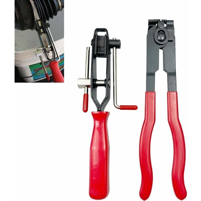 foto del prodotto snq pinze per fascette stringitubo, 2 pinze, pinze per fascette cardaniche e pinze per fascette a crimpare