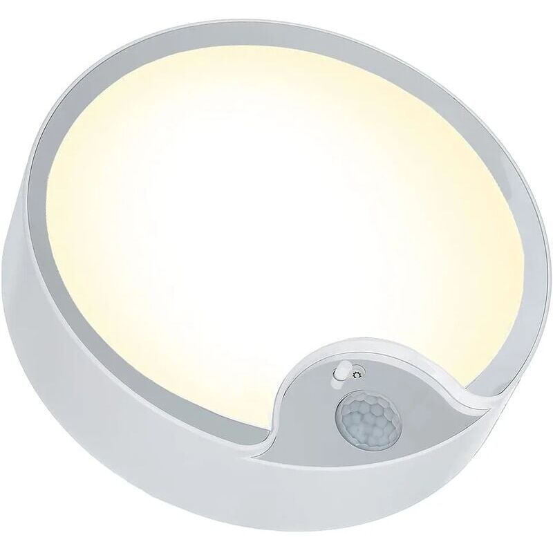 foto del prodotto snq plafoniera a led con sensore di movimento, lampada da soffitto per interni super luminosa a batteria, per soffitta, lavanderia, garage,