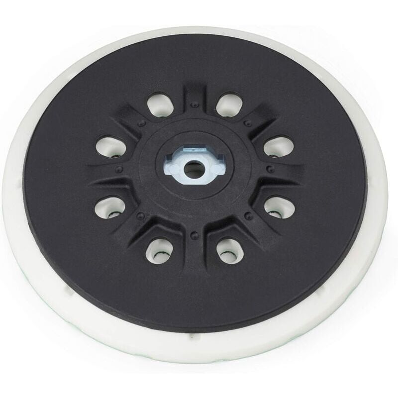 foto del prodotto snq platorello abrasivo da 150 mm con aspirazione della polvere filettatura di collegamento m8 ricambio per platorello abrasivo festool,