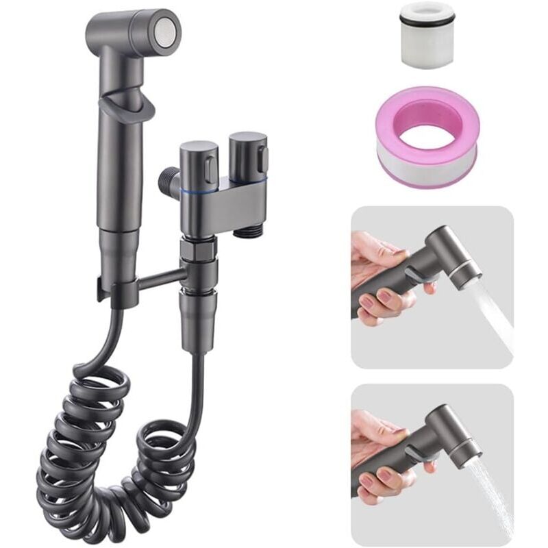 foto del prodotto snq plumeau de bidet, accessoire de bidet 1 entr e double commande pour contr le 2 fois, ensemble plumeau avec contr le principal de la pression