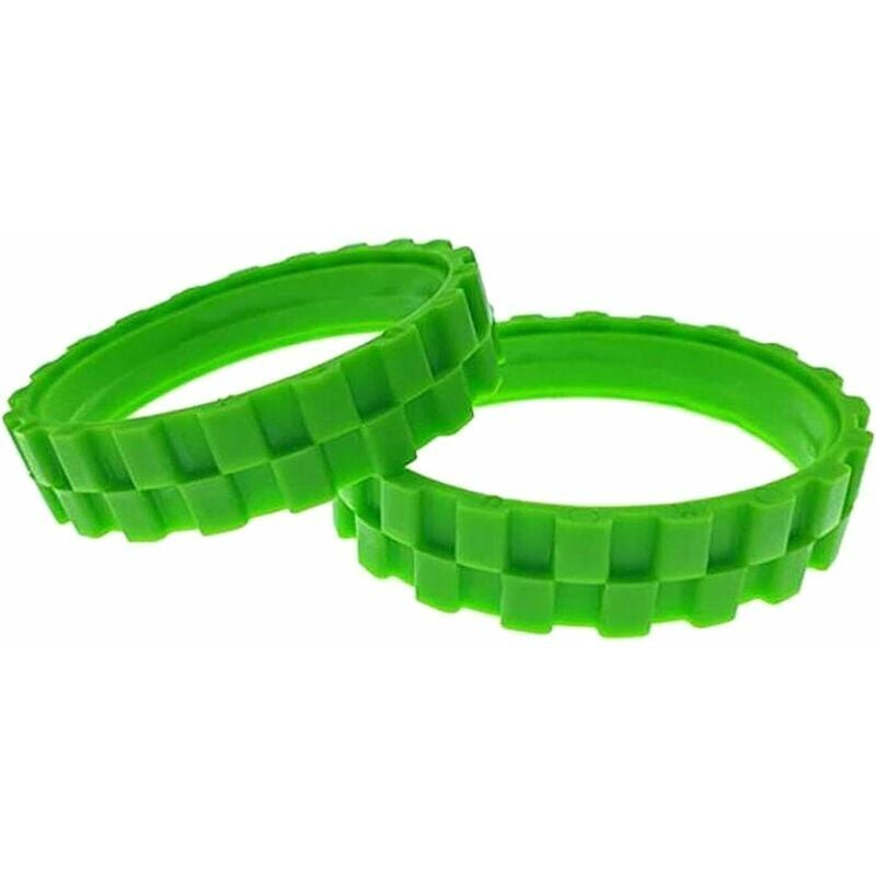 foto del prodotto snq pneumatici verdi. ruote per irobot roomba serie 500, 600, 700, 800 e 900 confezione da 2 unit , ottima presa e facile montaggio 2 pezzi,