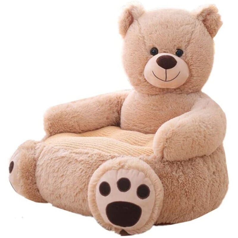 foto del prodotto snq poltrona a forma di orso, poltrona di peluche per neonati e bambini, poltrona in cotone pp per bambini piccoli, grazioso mobile da camera da
