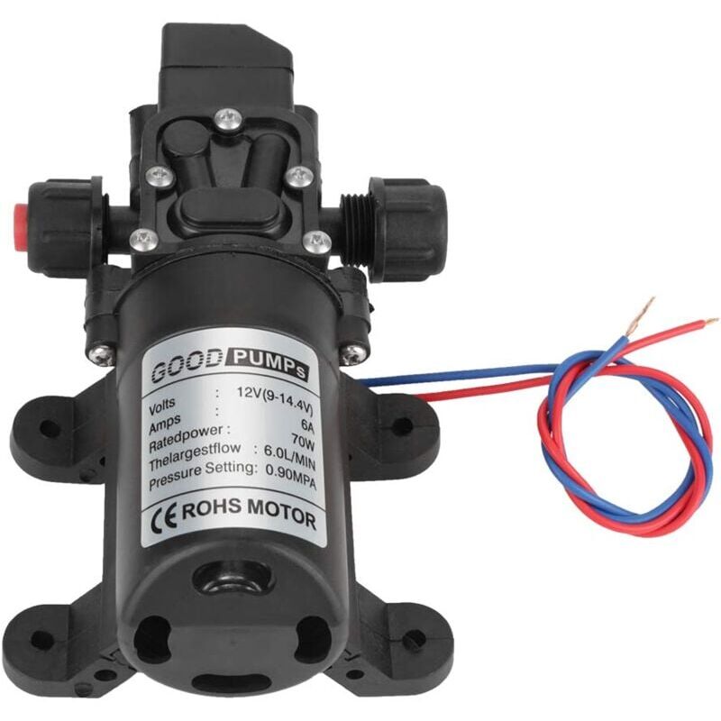 foto del prodotto snq pompa acqua autoadescante dc 12 v 0,9 mpa 6 l min pompa acqua a membrana ad alta pressione 70 w autoadescante