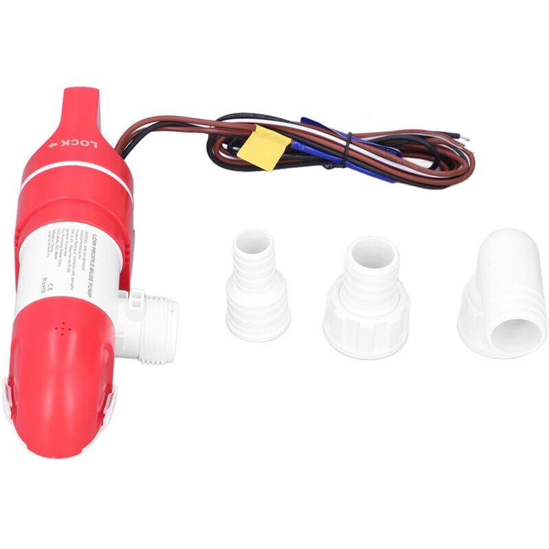 foto del prodotto snq pompa di sentina a basso profilo 1100gph 4160lph elettrica automatica in acciaio inossidabile dc12v rotazione a 360 per barche