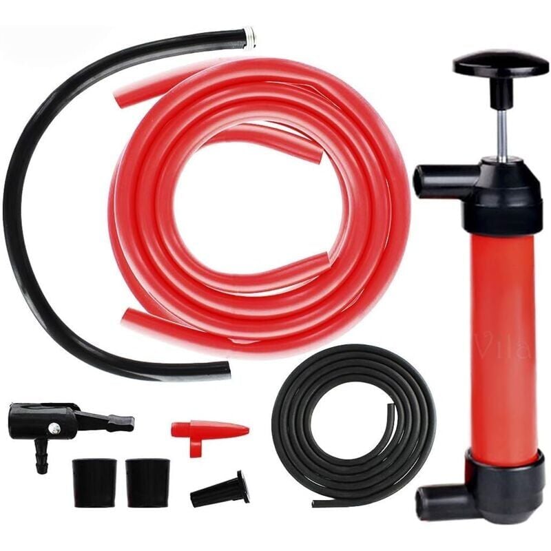 foto del prodotto snq pompa di trasferimento del carburante manuale, kit pompa a sifone portatile per acqua e gas