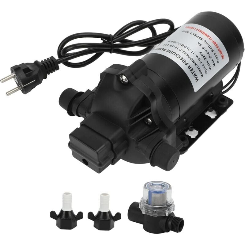 foto del prodotto snq pompa per acqua ad alta pressione autoadescante 50psi 11,3 lpm 3,0 gpm per roulotte, campeggio, barca