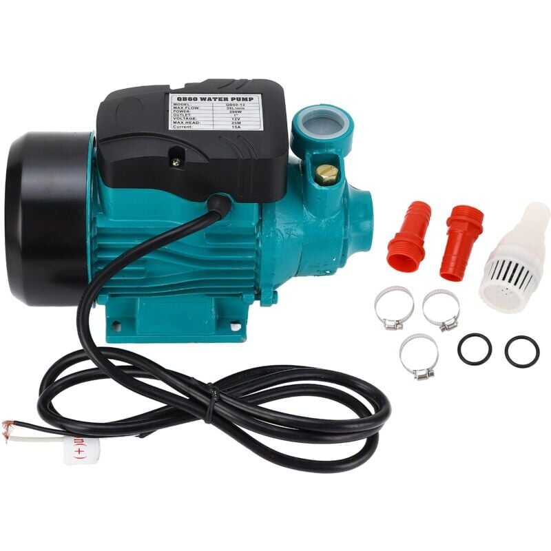 foto del prodotto snq pompa solare a vortice cc da 200 w, 3200 giri min, 35 l min, portata elevata 25 m, sollevamento elevato, autoadescante, cc 12 v 15 a