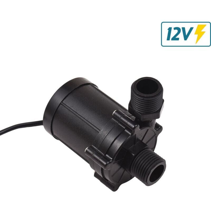 foto del prodotto snq pompa sommergibile per acqua da 12 v cc, mini pompa a immersione a basso rumore da 90 gradi, sollevamento di 12 m, motore senza spazzole, pompa