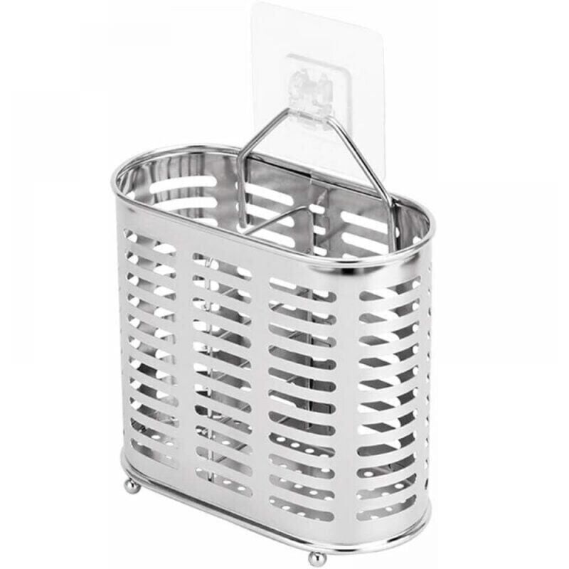 foto del prodotto snq porta bacchette in acciaio inox, scolapiatti per stoviglie, organizer per asciugatura posate, utensili da cucina multiuso da appendere alla