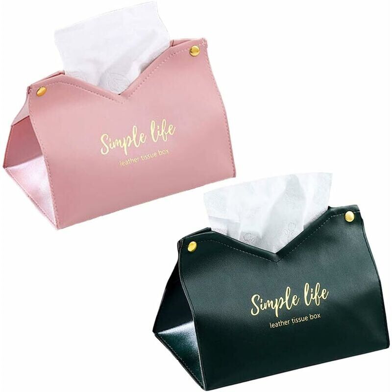 foto del prodotto snq porta fazzoletti da 2 pezzi, scatola per fazzoletti, scatola per fazzoletti in pelle, design v port, utilizzato in soggiorno, camera da letto,