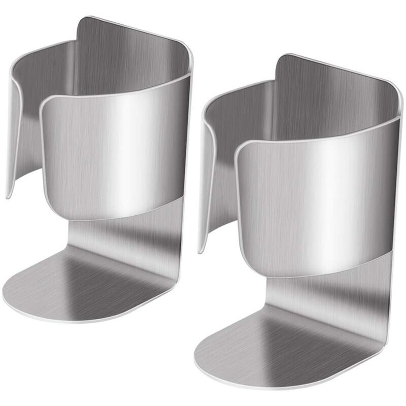 foto del prodotto snq porta spazzolino elettrico, multifunzionale in acciaio inox autoadesivo da parete organizer per dentifricio 2 accessori per bagno e cucina