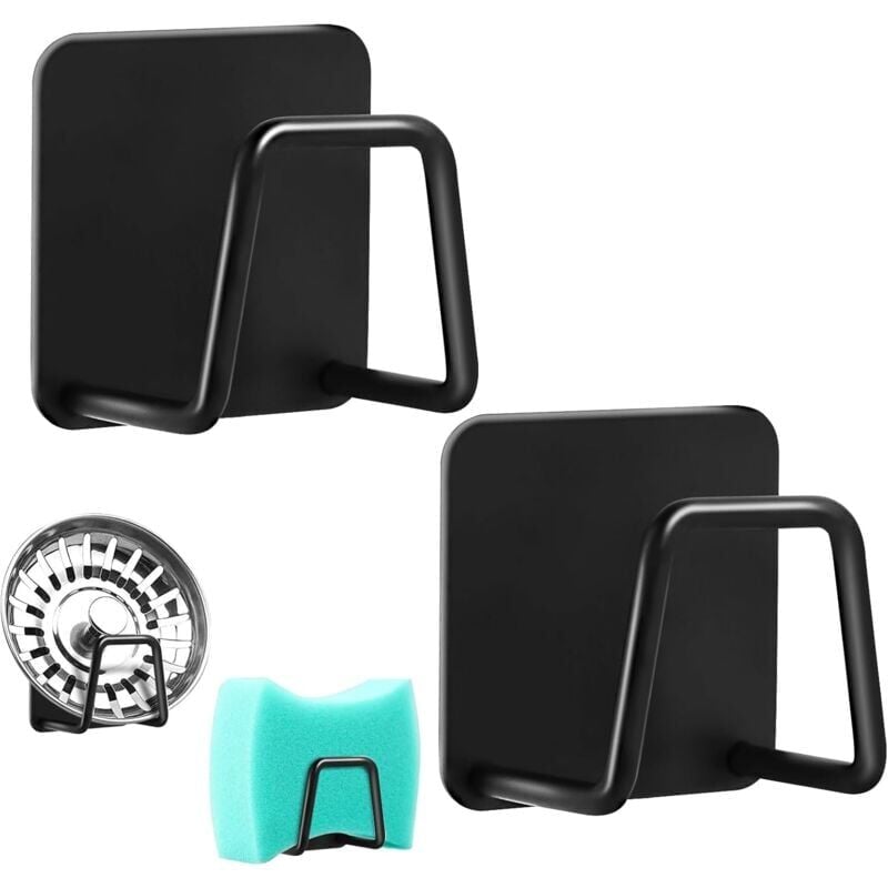 foto del prodotto snq porta spugna per lavello cucina, porta spugna autoadesivo per lavello, acciaio inox 304, porta spugna in acciaio inox, porta spugna per lavello