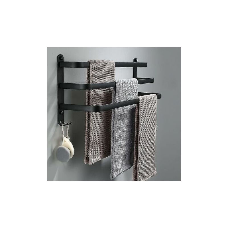 foto del prodotto snq porta tovaglioli murali in alluminio 3 livelli 40 cm tanche