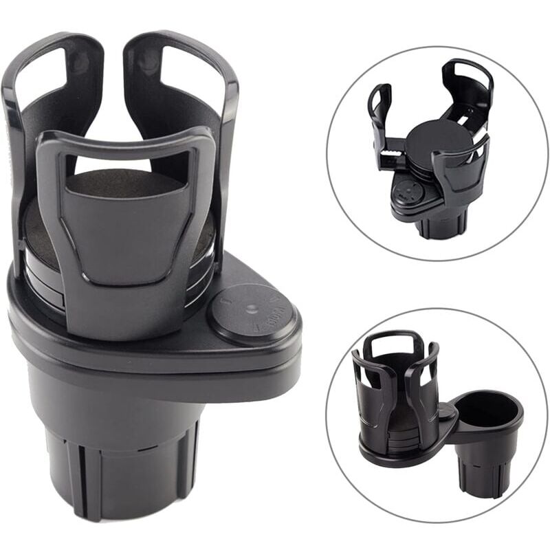 foto del prodotto snq portabicchieri per auto girevole a 360 gradi, portabicchieri per auto 2 in 1, bocca della tazza regolabile, utilizzato per posizionare