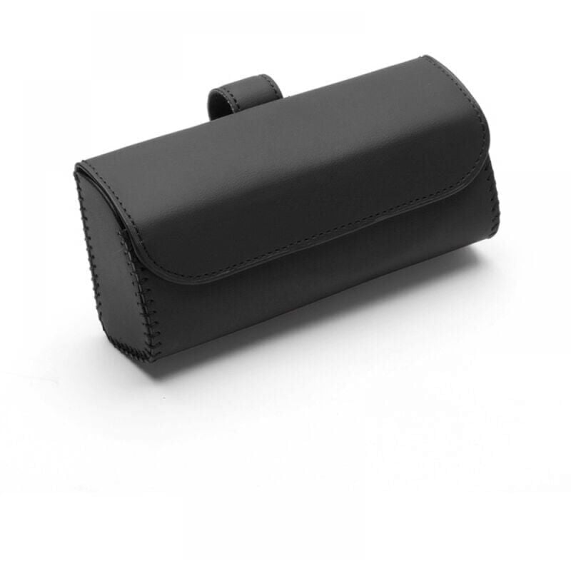 foto del prodotto snq portaocchiali da sole con clip per visiera parasole per auto, scatola portaoggetti per occhiali, custodia per occhiali da sole in pelle con