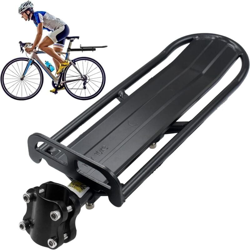 foto del prodotto snq portapacchi per bici, portapacchi universale regolabile, accessori per biciclette, portapacchi a sgancio rapido, massimo 10 kg, installazione