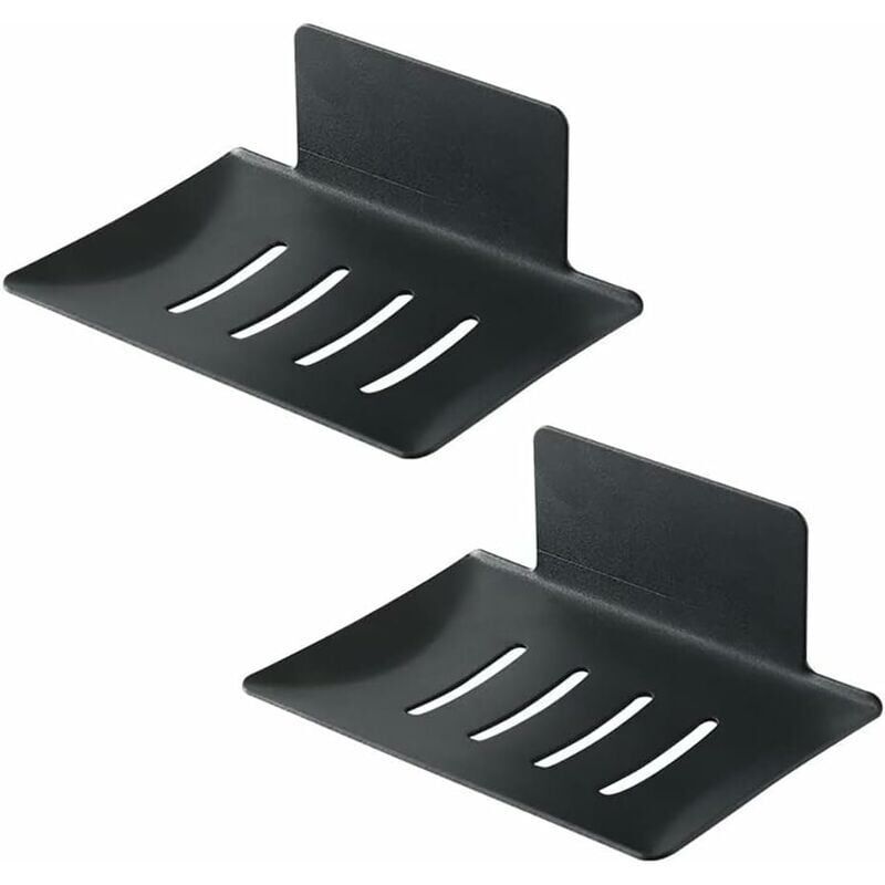 foto del prodotto snq portasapone, 2 pezzi in acciaio inox, portasapone adesivo da parete, porta spugna, vassoio portaoggetti durevole per bagno e cucina, senza
