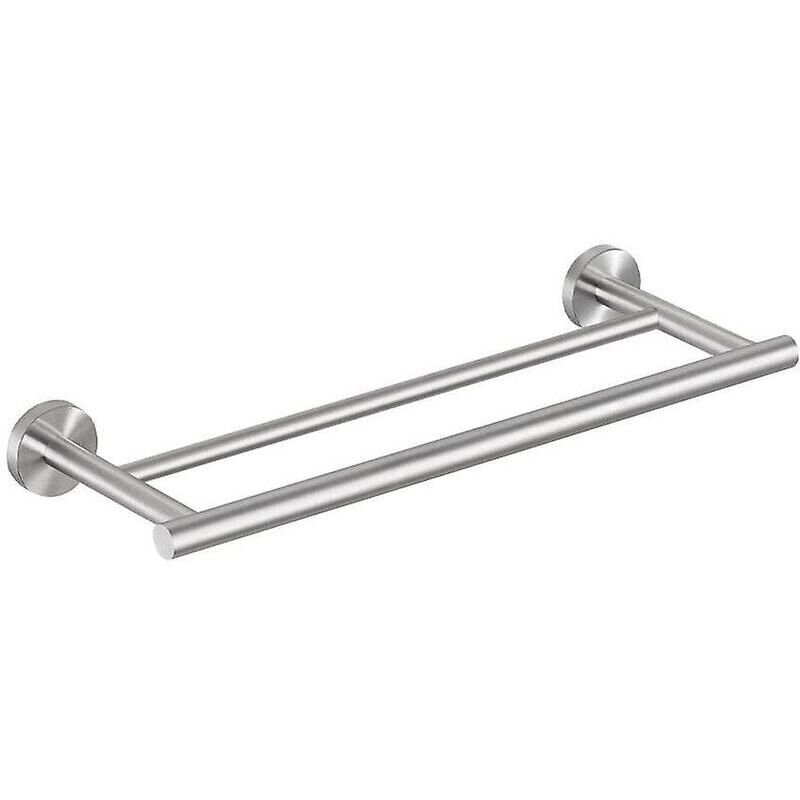 foto del prodotto snq portasciugamani da bagno murale doppio uncinetto da tovagliolo da bagno 40 cm in acciaio inox sus304 spazzolato 